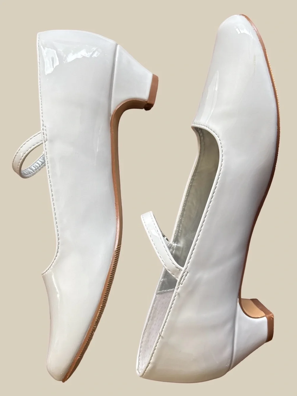 Nina Seeley White Patent Leather Mary Jane Pumps Girls SZ 3M Communion Wedding
